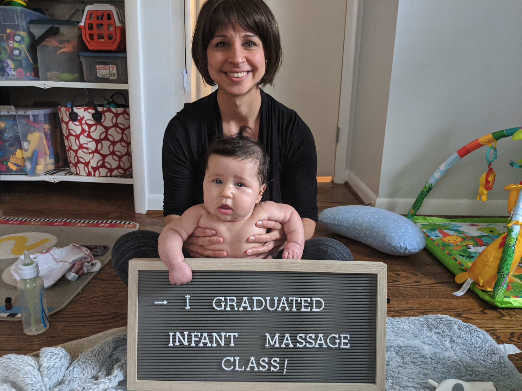 Graduated from infant massage class
