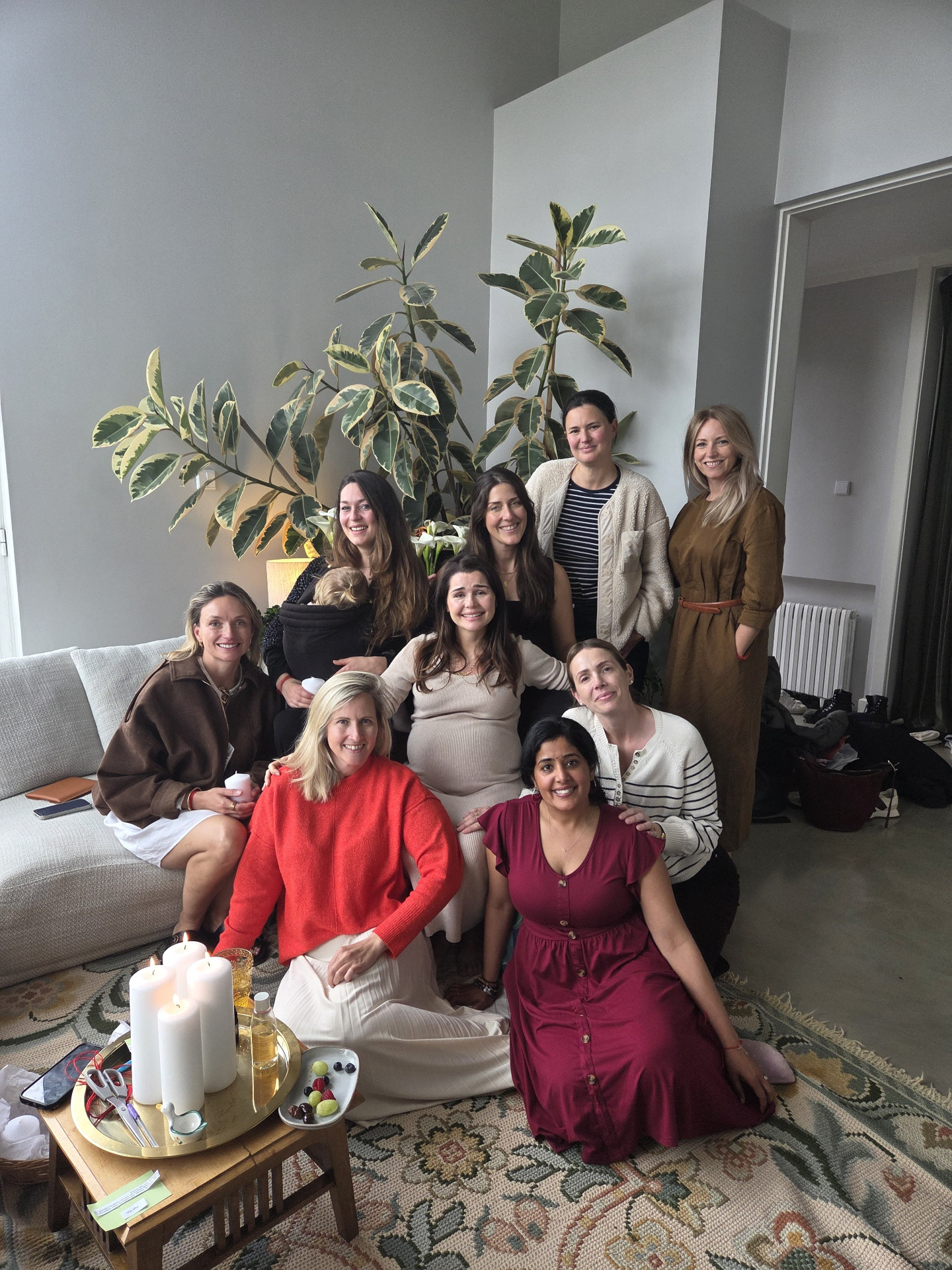 Group photo of the Mother's Blessing circle